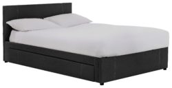 Hygena - Keating 1 Drawer Black - Bed Frame - Double